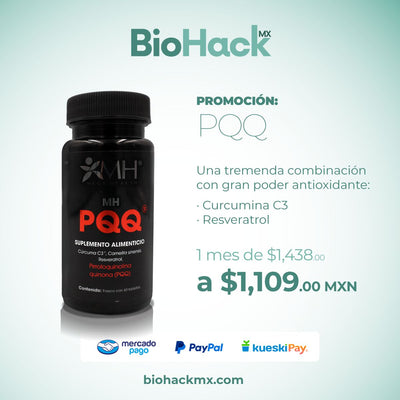 Promo PQQ + Curcumina C3 + Resveratrol - 1 mes