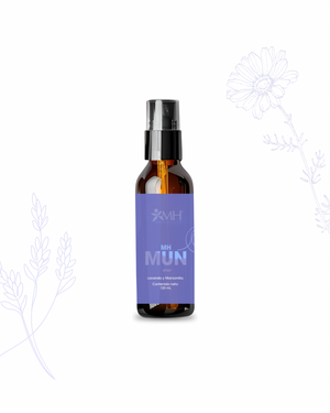 Spray relajante- Lavanda, Manzanilla, Naranja Agria, Bergamota, Menta y Palo santo - MUN