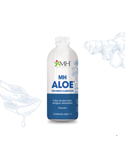 Jugo de Aloe con pulpa, Jengibre y Manzanilla - ALOE
