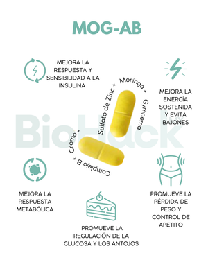 Complejo B + Cromo + D3 + Gymnema + Moringa - MOG-AB