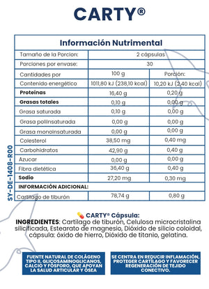 Cartílago de tiburón - CARTY