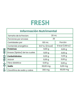 Clorofilina de Sodio y Cobre con Menta y Hierbabuena - FRESH