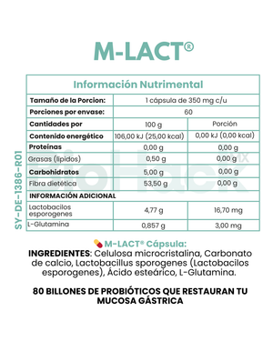 Lactobacilos esporógenes + L-Glutamina - M-LACT