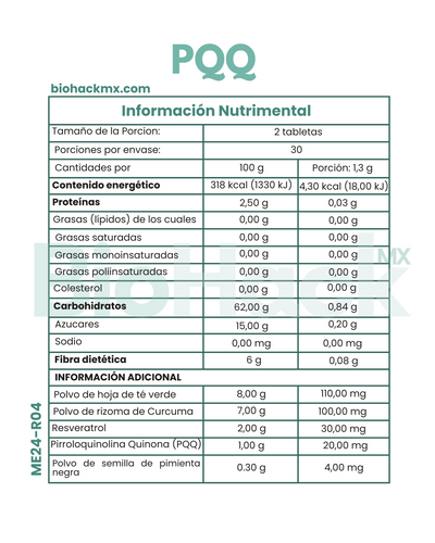 PQQ + Curcumina C3 + Resveratrol - 2 meses